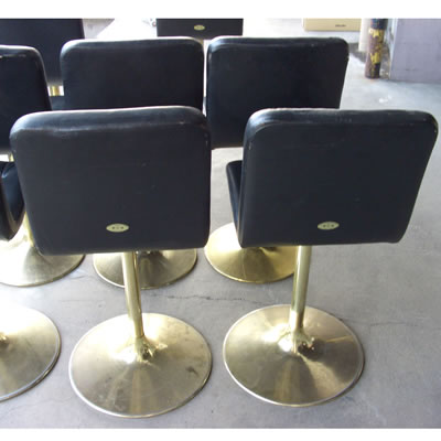 黒レザー1本脚チェア｜カウンターチェア｜中古家具.COM
